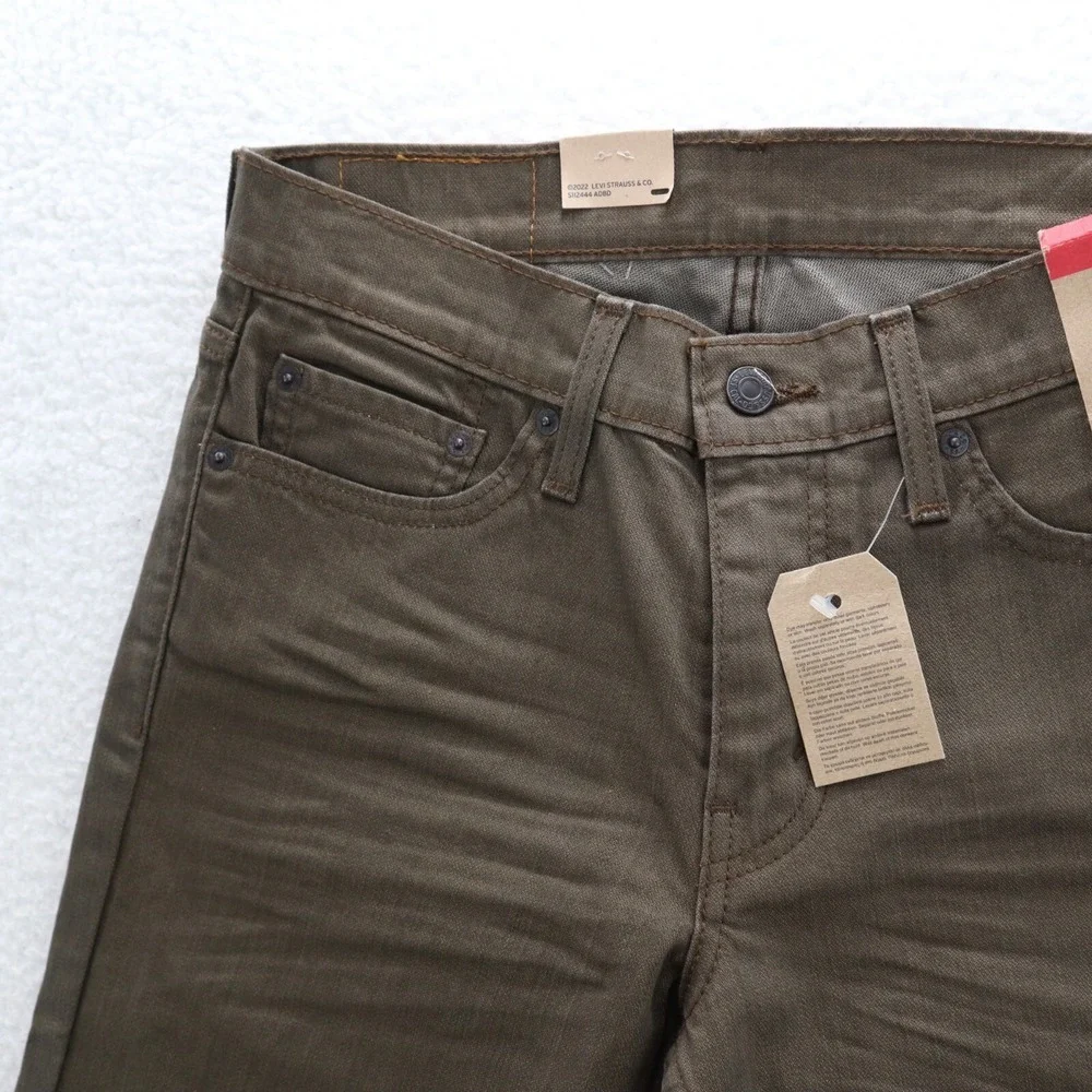 Levi's Jeans Men's 29x32 Olive Green 511 Slim Fit Stretch Denim Straight New